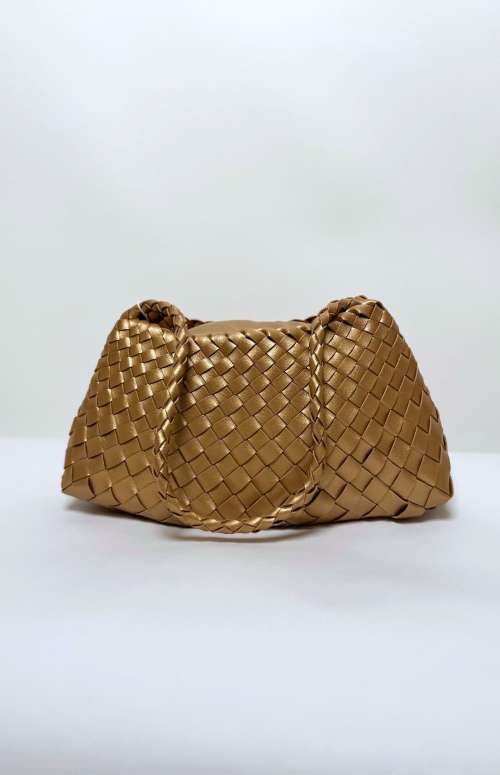 WOVEN METALLIC SMALL HANDBAG