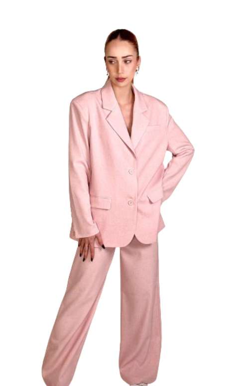 BLAZER AND WIDE LEG PANTS CO ORD