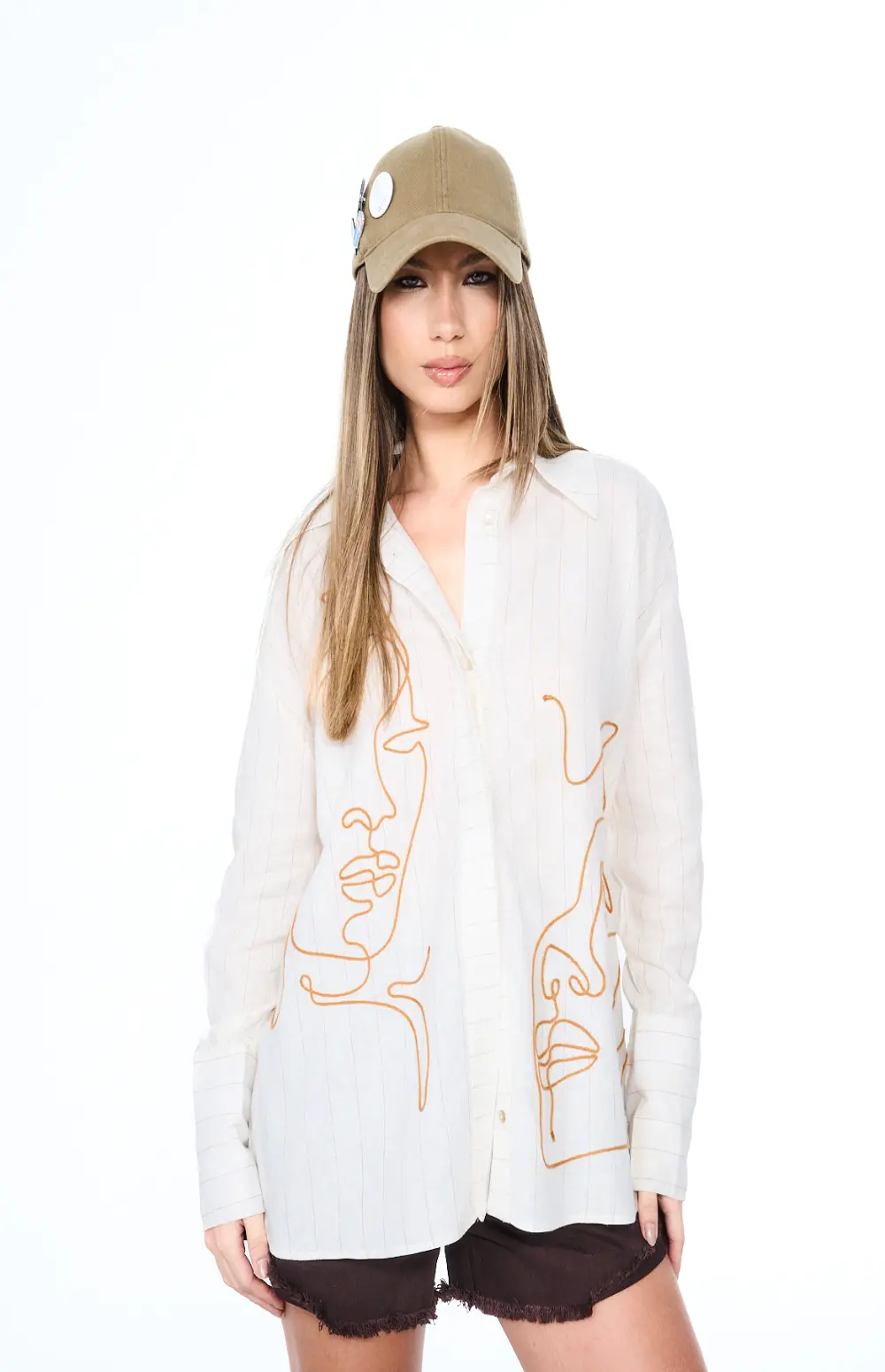 EMBROIDERED LINEN SHIRT