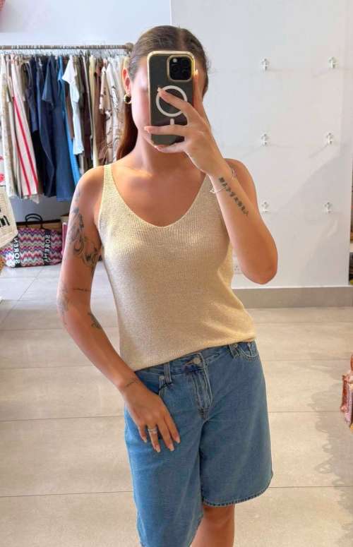 LUREX KNIT TANK TOP