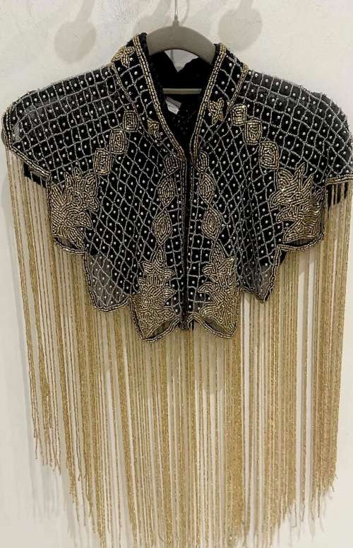 BEADED CHOKER CAPE