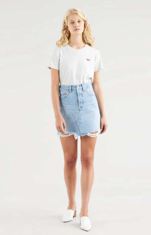 HIGH WAISTED RAW-CUT SKIRT