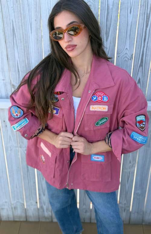 OVERSIZED JACKET WITH PATCHES