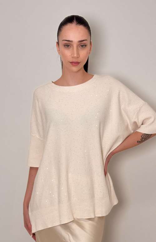 KNIT BLOUSE | OFF WHITE