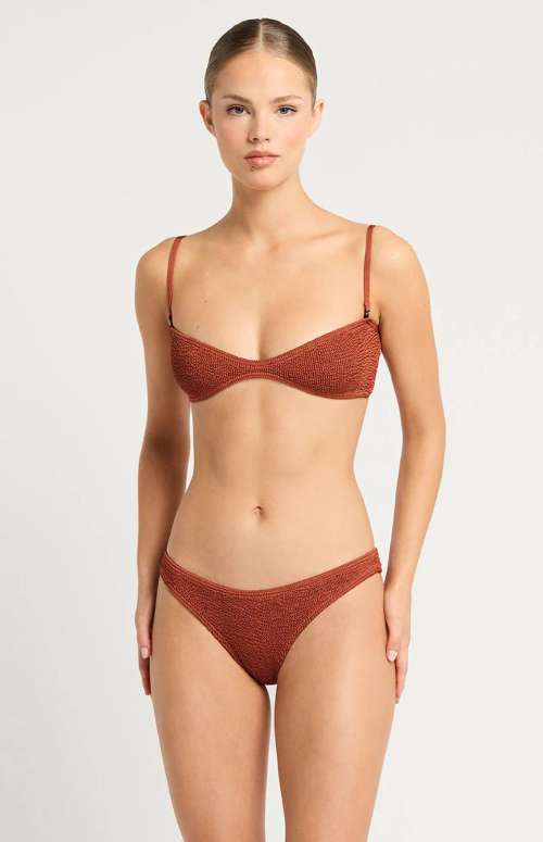 SET LAYLA CROP & SIGN BRIEF | BRONZE SHIMMER