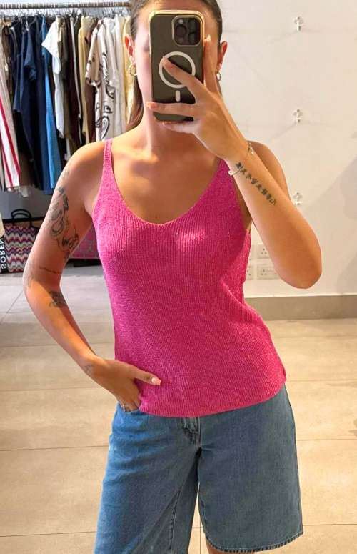 LUREX KNIT TANK TOP