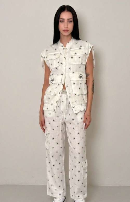 CO-ORD WITH MW PRINT | SAFARI VEST & CARGO PANTS