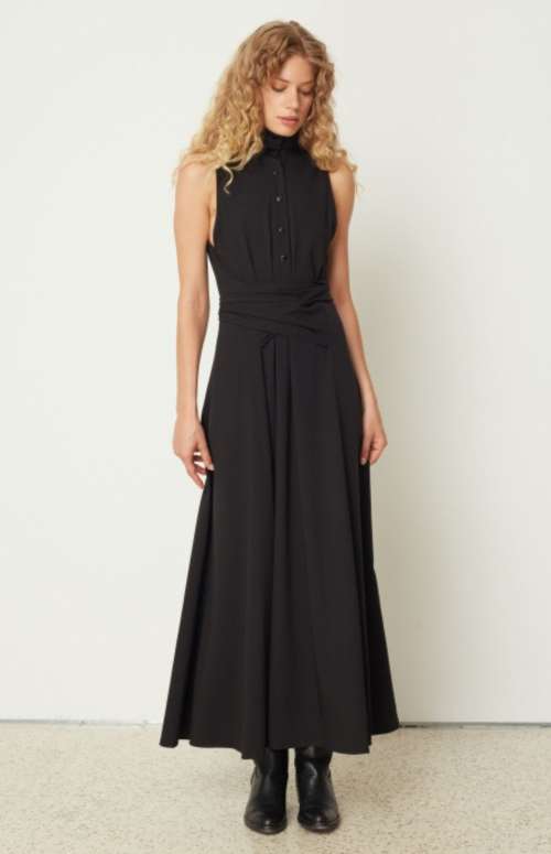 WRAP TYE DRESS | BLACK