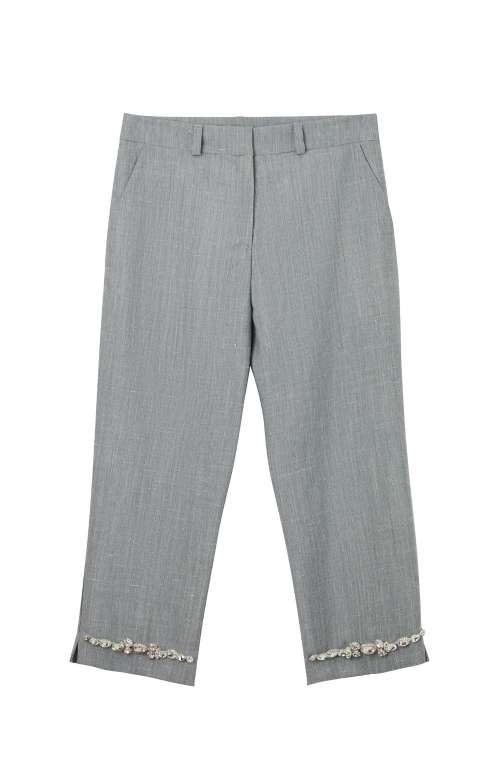 CAPRI PANTS WITH CRYSTALS | GREY