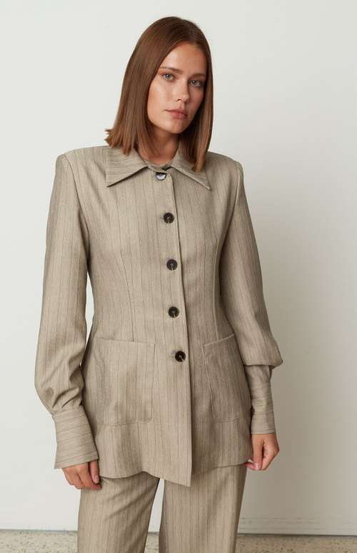 STRIPED BLAZER