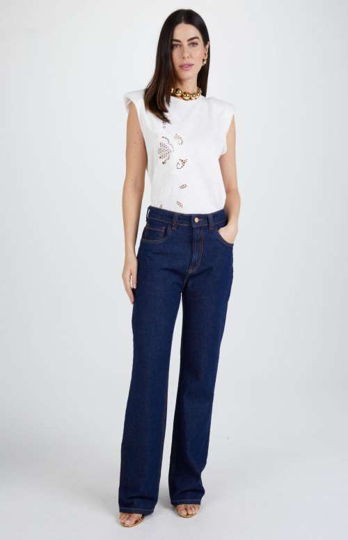 HIGH WAISTED STRAIGHT LEG JEANS