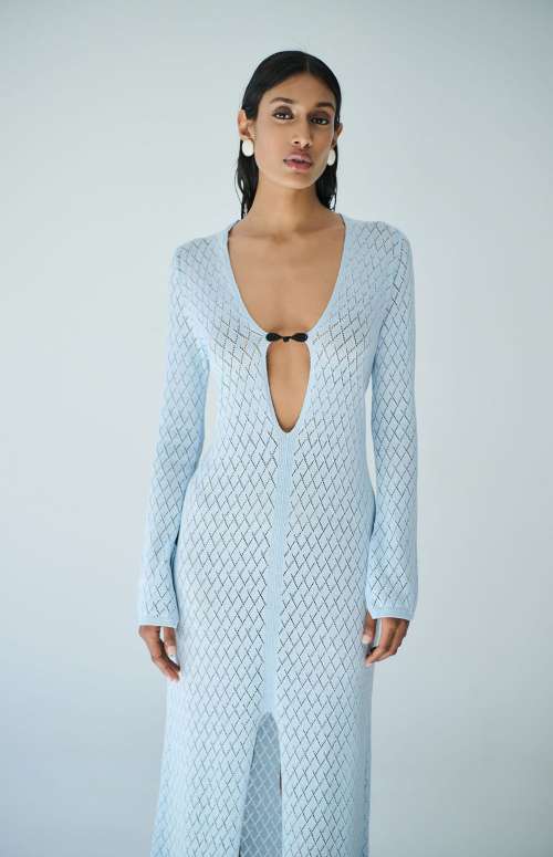 DRESS MAXI V | LIGHT BLUE