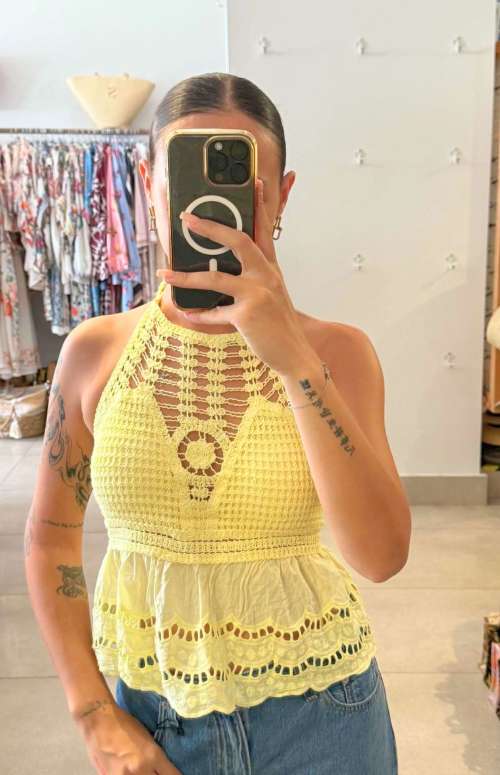 CROCHET HALTER TOP