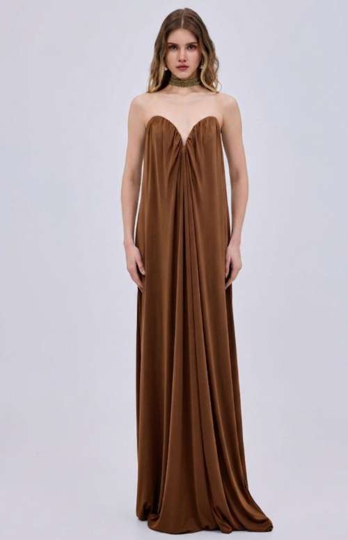 MAXI V CORSET DRESS