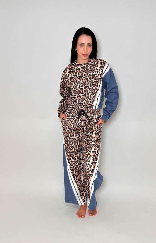 CO-ORD ANIMAL PRINT& DENIM