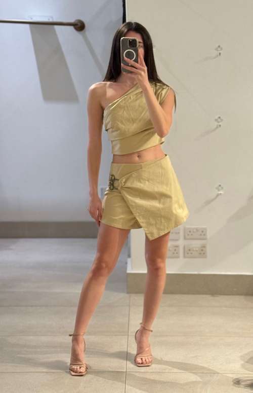 CO-ORD METALIC DETAIL | TOP & SKORT