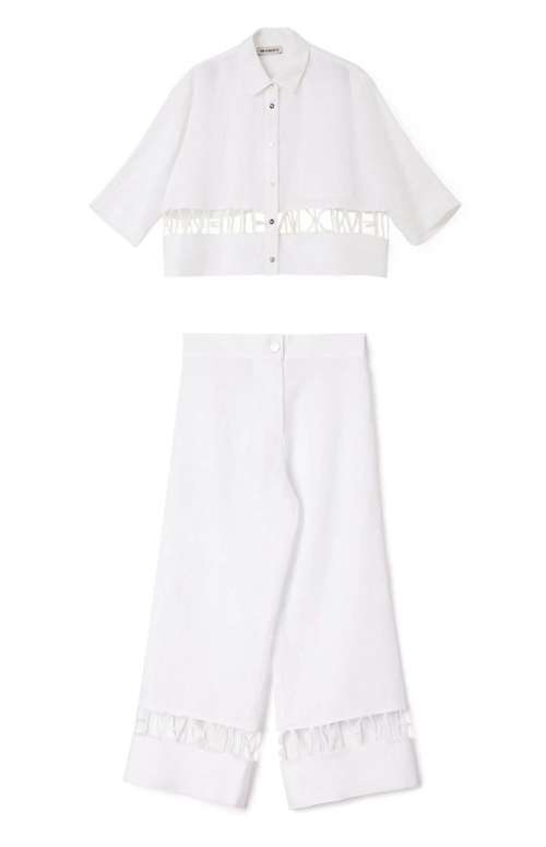 CO-ORD LINEN WITH MW  | CROP SHIRT & PANTS