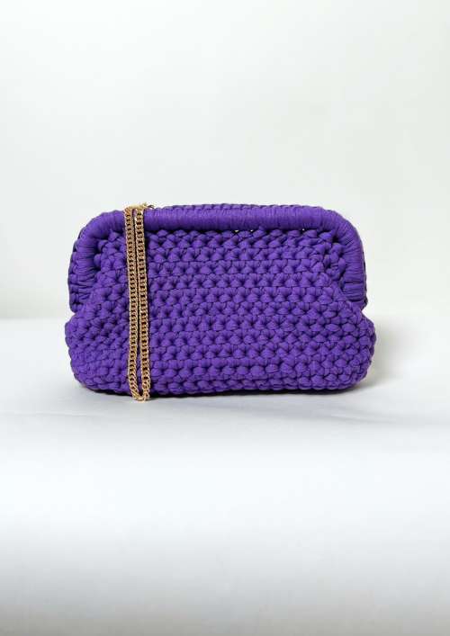 CROCHET LOOK CLUTCH BAG