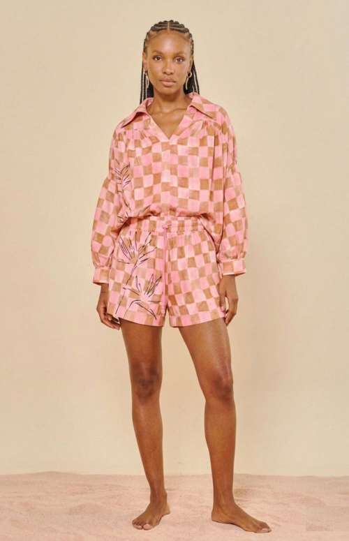 CO-ORD PRINTED LINEN | BLOUSE & SHORTS