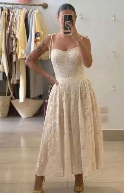 BRODERIE CORSET DRESS