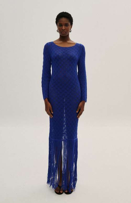 MAXI DRESS WITH FRINGES