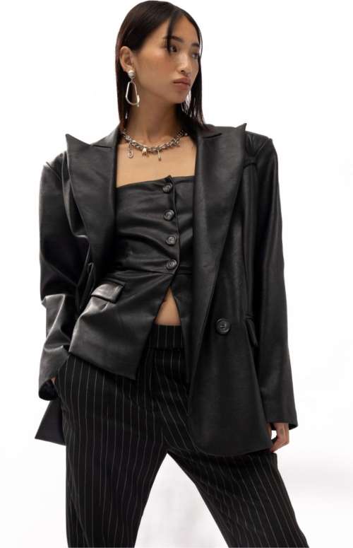 SOHO LEATHER BLAZER