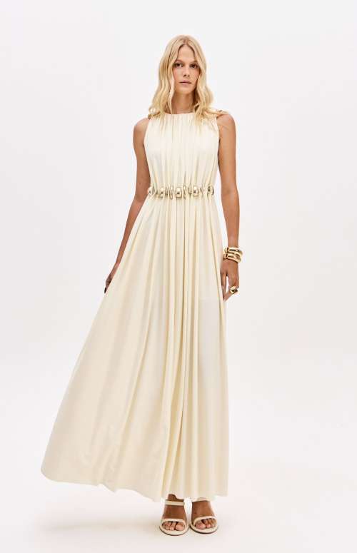 DRESS WITH GOLD DETAILS