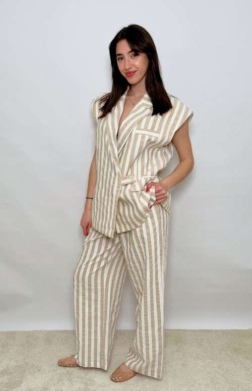 CO-ORD STRIPES | SLEEVELESS VEST & PANTS