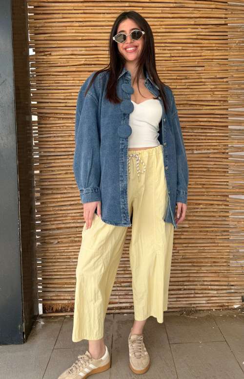 WIDE LEG TROUSERS WITH DRAWSTRING