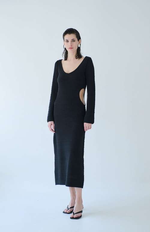 MAXI DRESS CUT OUT | BLACK