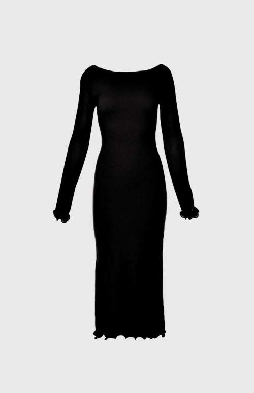LONG TIFFANY DRESS BLACK