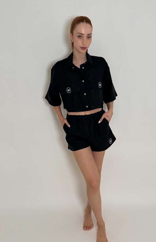 CO-ORD LINEN | CROP SHIRT & SHORTS