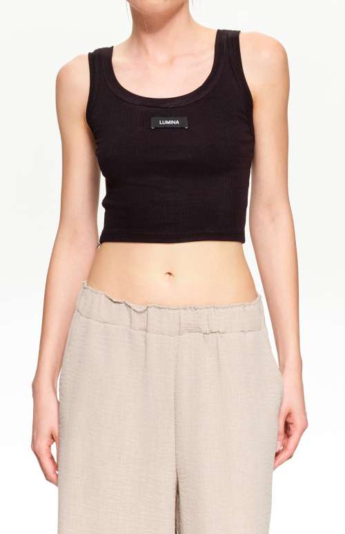 RIBBED CROP TANK TOP