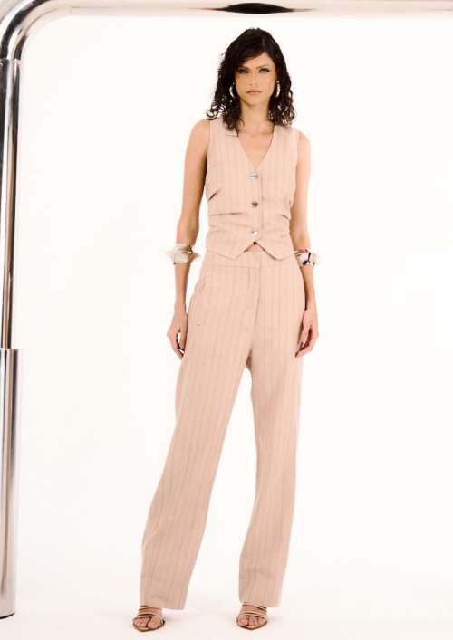 CO-ORD STRIPED LINEN | VEST & TROUSERS