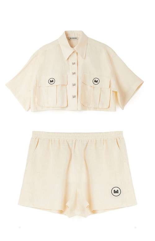 CO-ORD LINEN | CROP SHIRT & SHORTS
