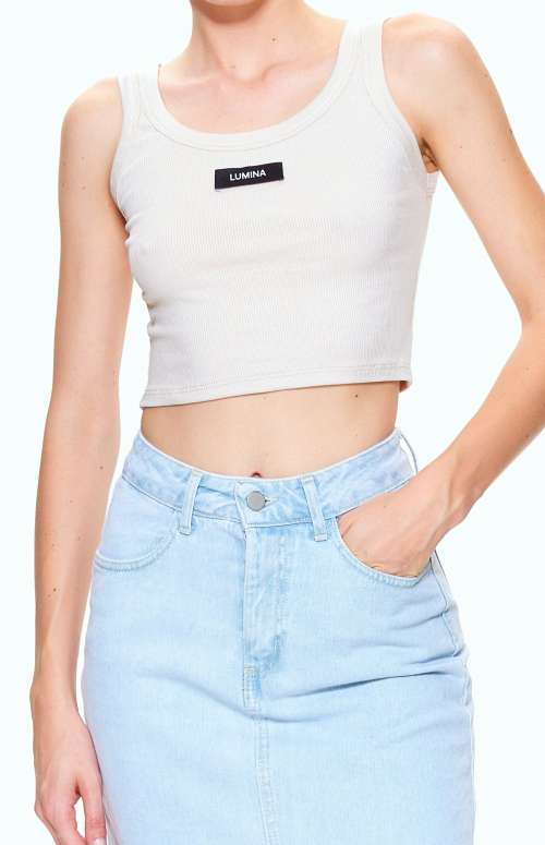 RIBBED CROP TANK TOP