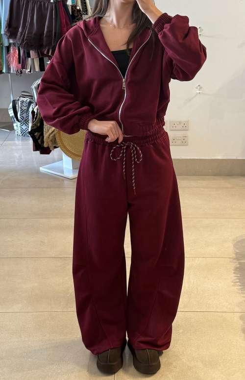 CO-ORD TRACKSUIT | CROP JACKET & BARREL PANTS