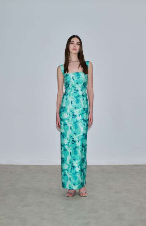 KALI SEQUIN DRESS | EMERALD