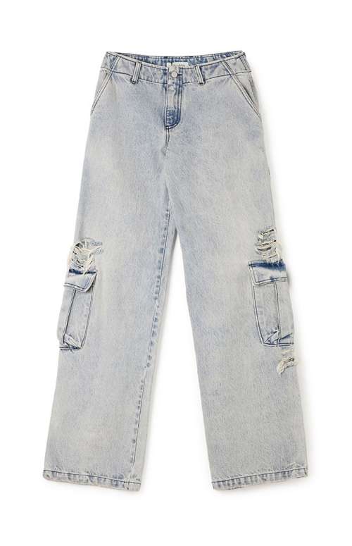 DENIM CARGO PANTS
