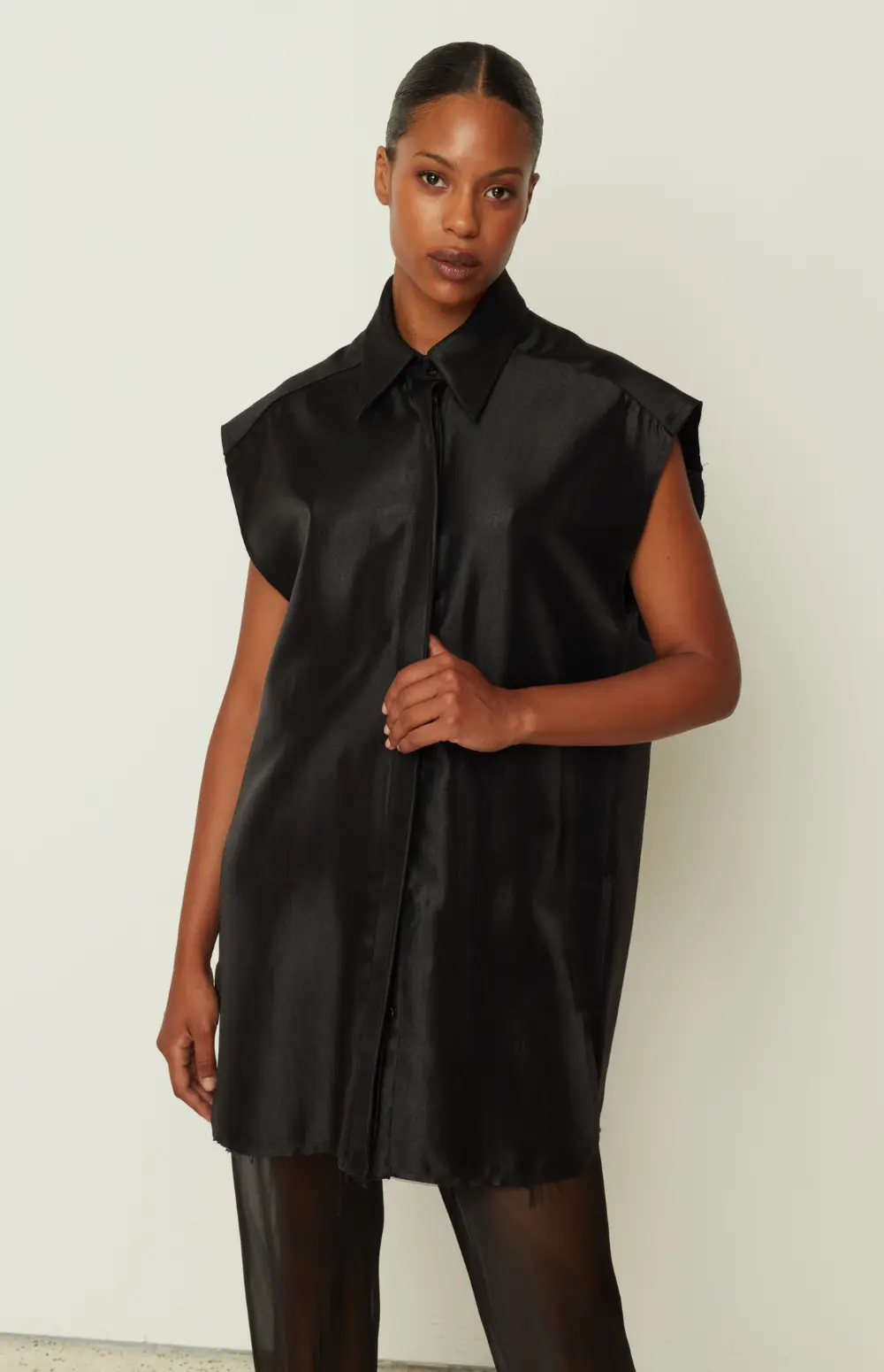 METALLIC SHIRT DRESS