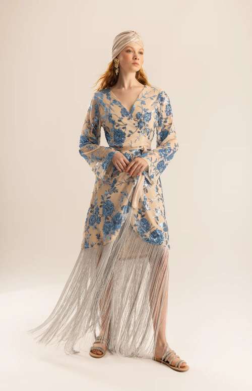 AZURE KIMONO DRESS
