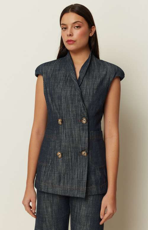 DENIM VEST BLAZER