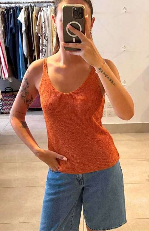 LUREX KNIT TANK TOP