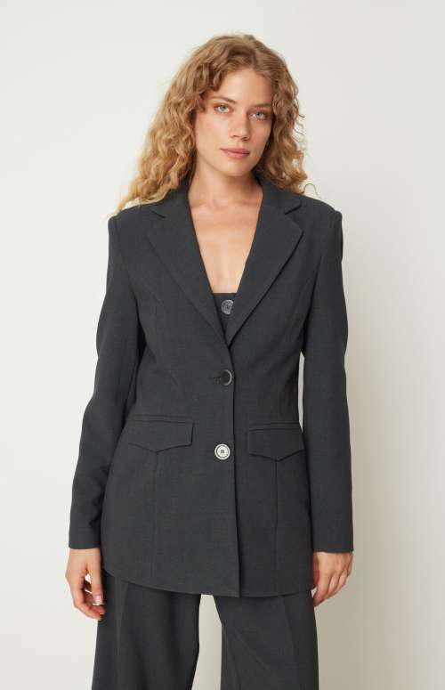 BLAZER WITH POCKETS | GREY