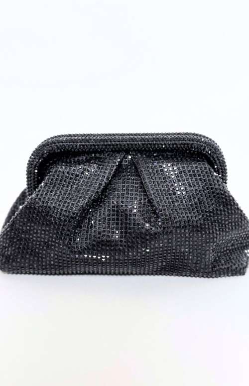 RHINESTONE CLUTCH | BLACK