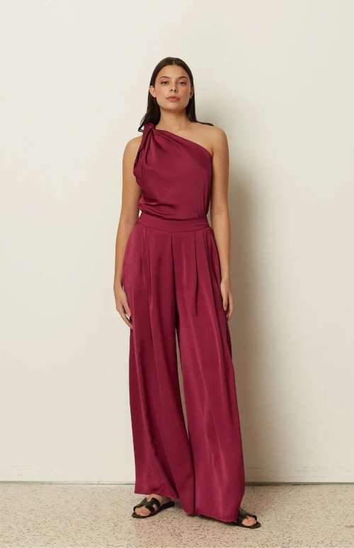 CO-ORD SILKY | ONE SHOULDER TOP & PANTS