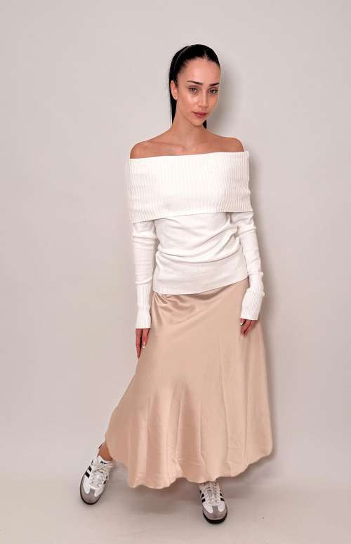 SILK TOUCH SKIRT | IVORY