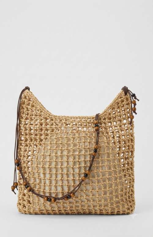 KNITTED BAG WITH BEADS & INNER POUCH