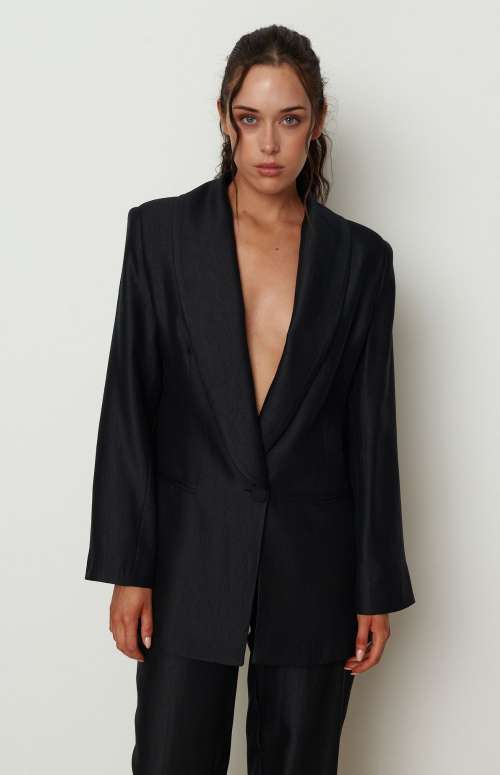 ELEGANT SMOCKING BLAZER