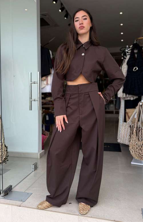 CO-ORD CROP JACKET & BARREL TROUSERS